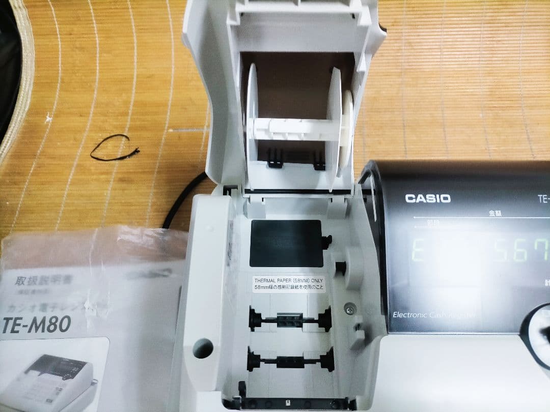 カシオレジスター　TE-M80　中古品　人気機種感熱紙　送料無料　560933