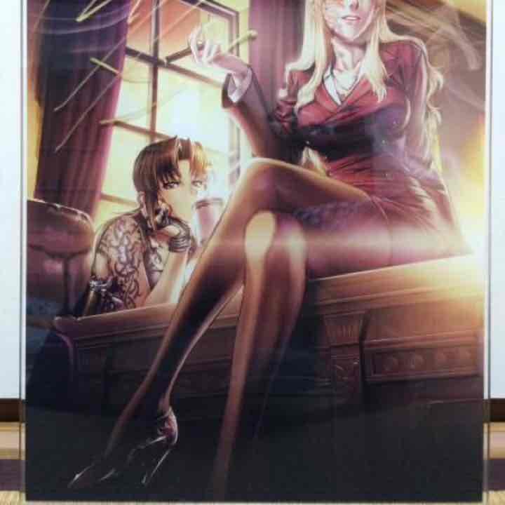 ブラックラグーン コミケ限定 直筆サイン入り セル画