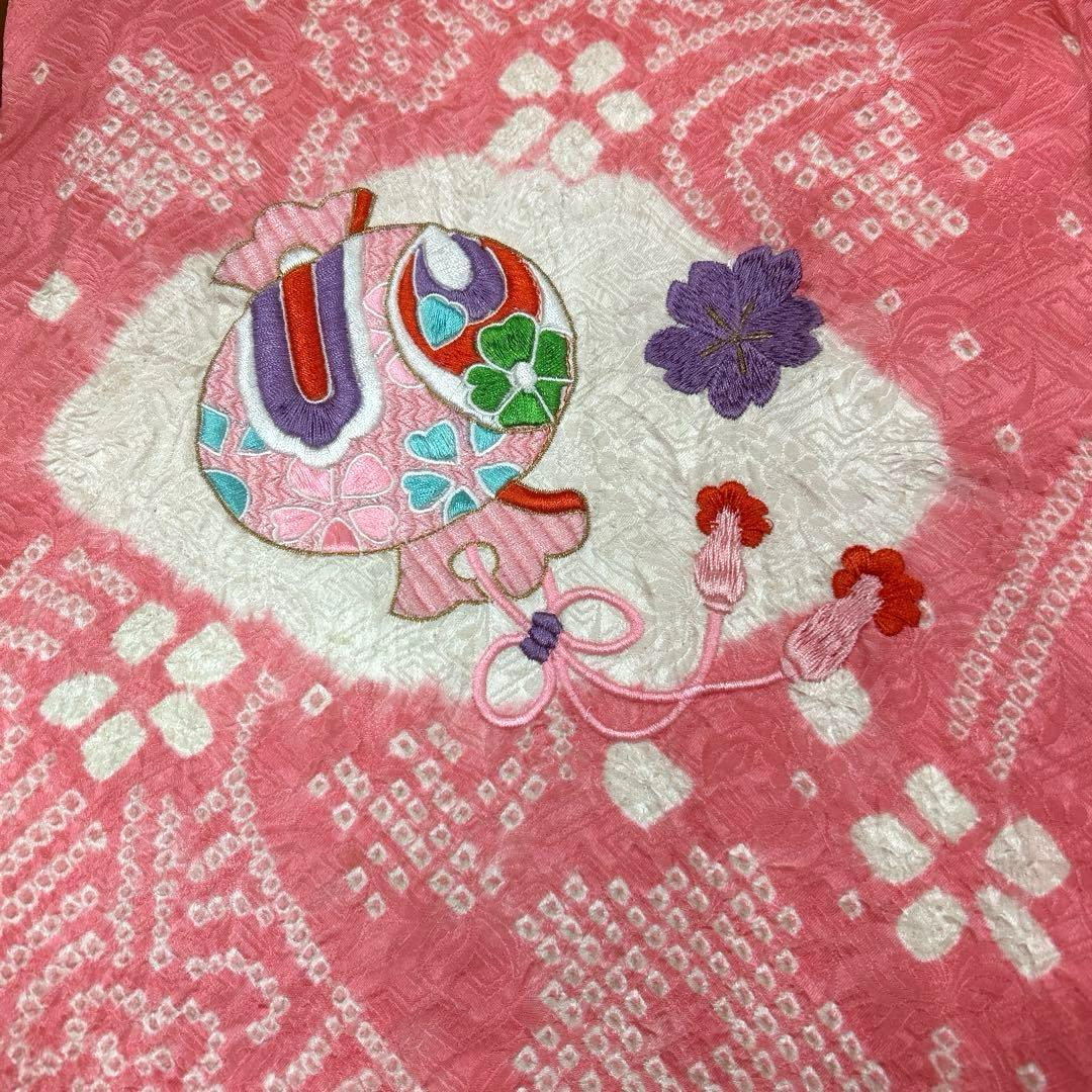 No.3 七五三　　3歳　　　正絹被布セット　　　絞り　　訳あり