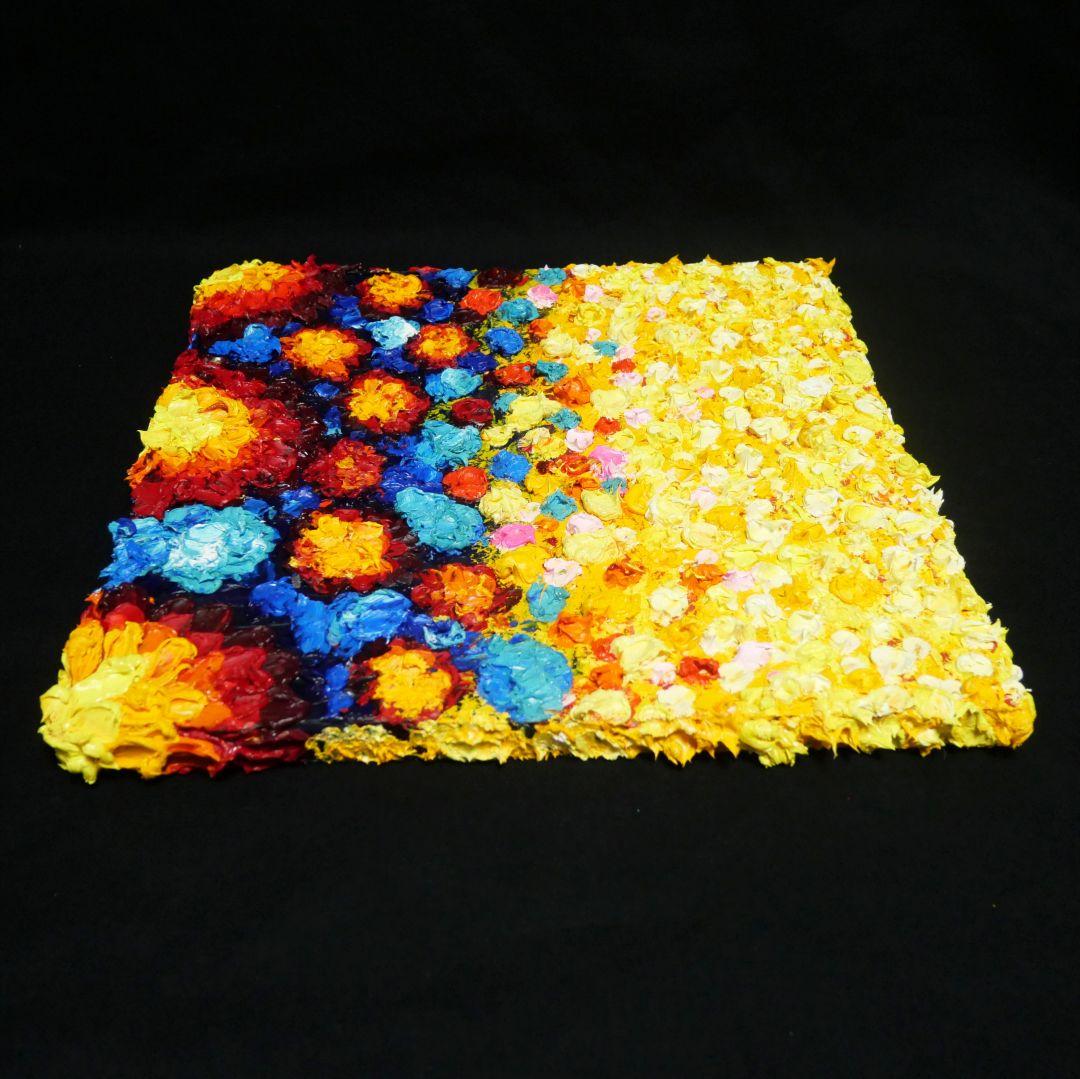 油絵 絵画 アートパネル【flower garden】