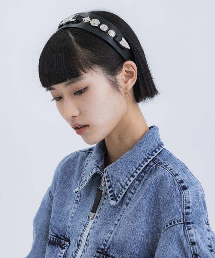 【TOGA TOO】Leather headband 2/レザーヘッドバンド2