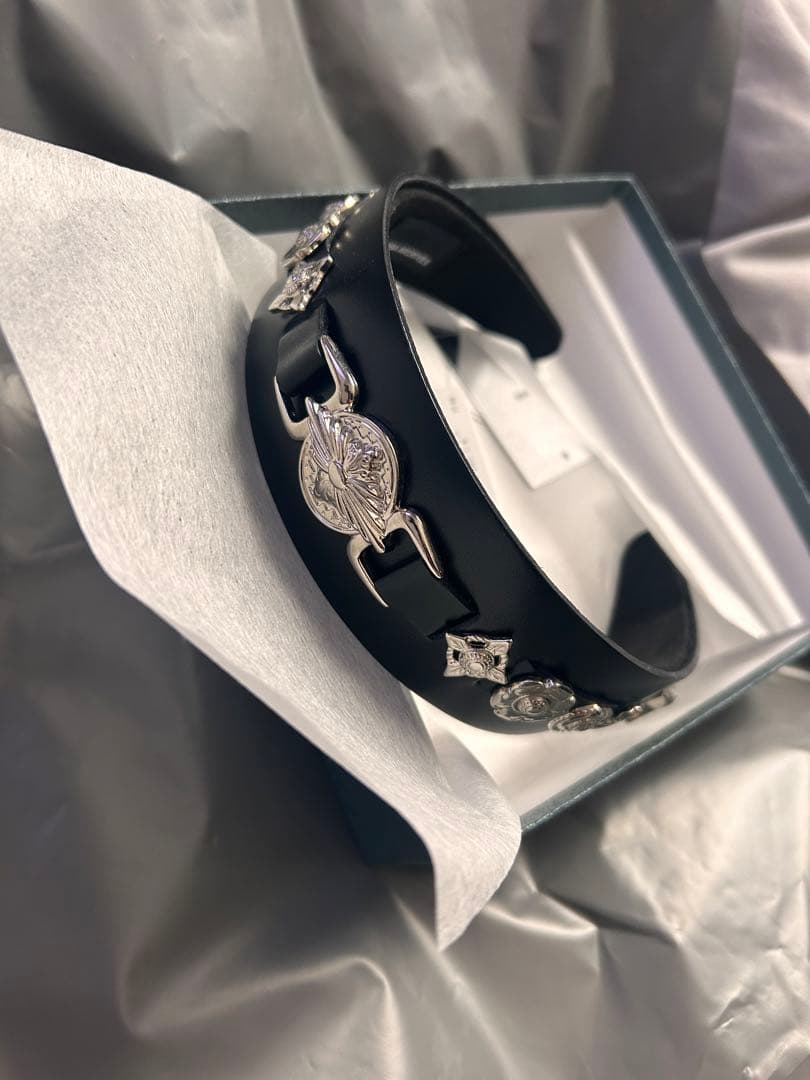 【TOGA TOO】Leather headband 2/レザーヘッドバンド2