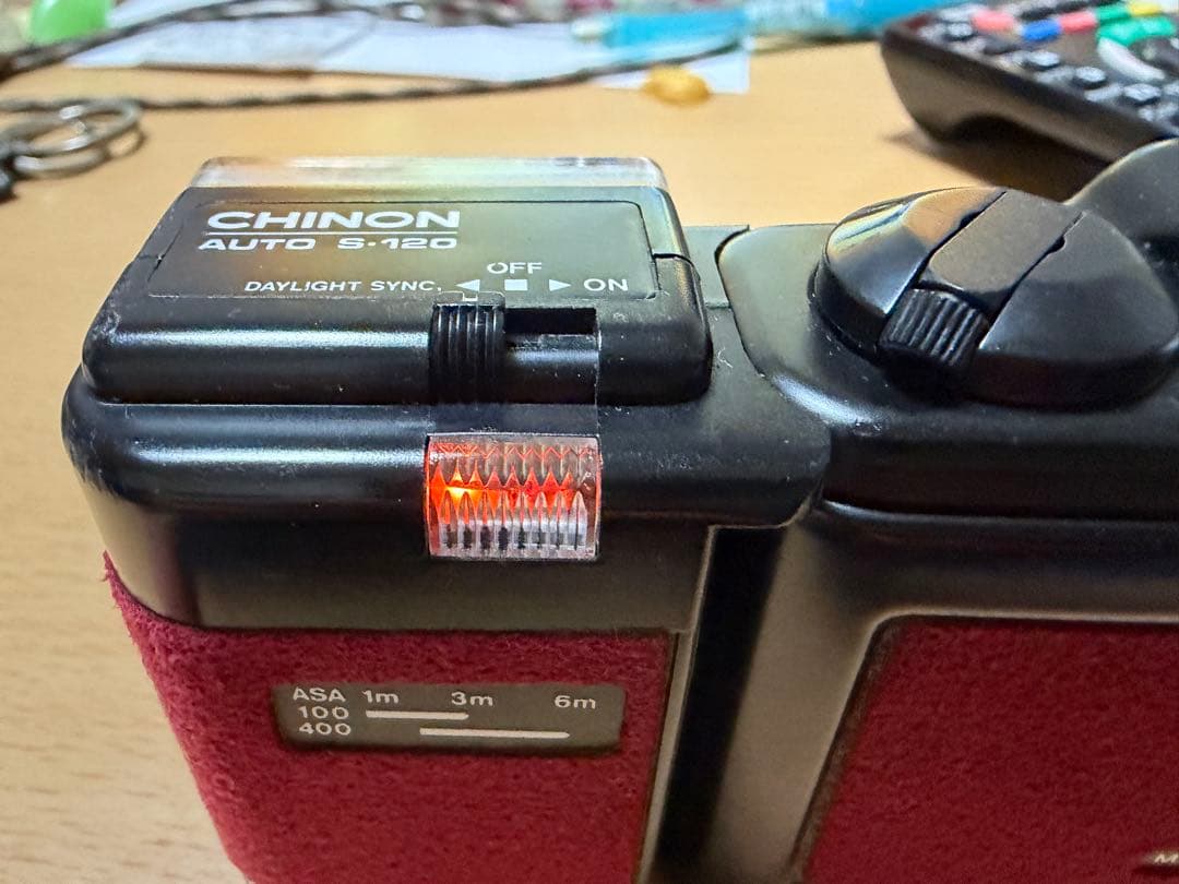 チノンベラミ 蛇腹式 フィルムカメラ ストロボ付・ケース有