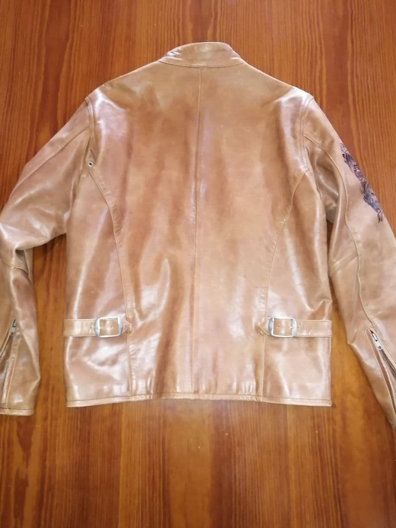 トットタトゥー柄 山羊革 レザージャケット