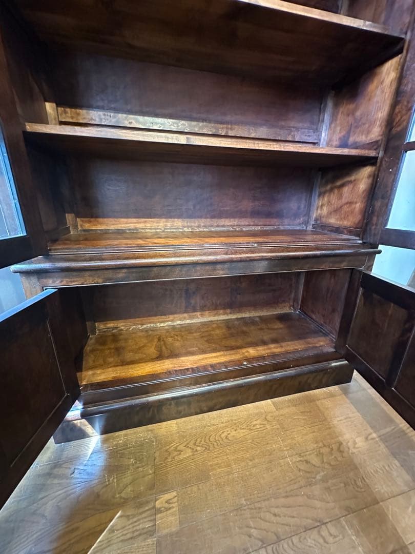 松本民芸家具　Ｅ型書棚　ガラスケース　飾り棚　美品