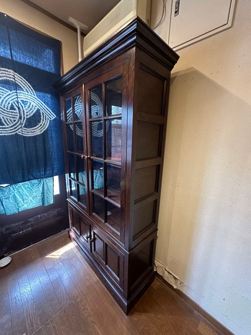 松本民芸家具　Ｅ型書棚　ガラスケース　飾り棚　美品