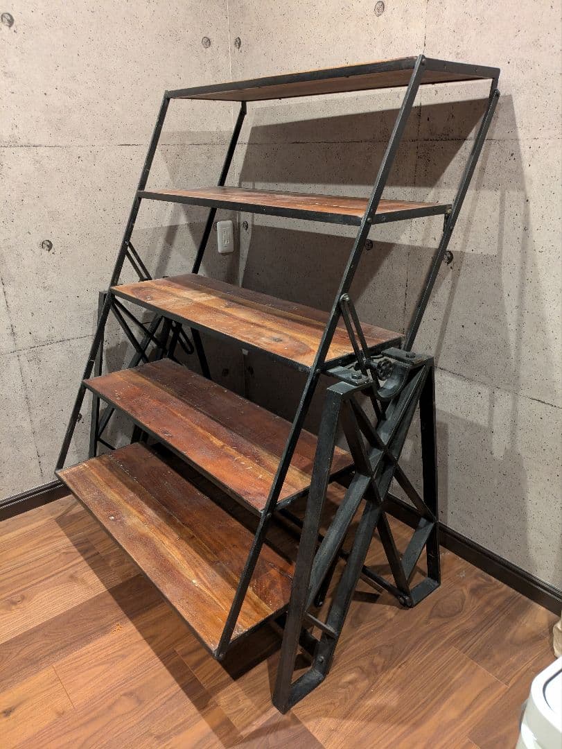 アイアン　棚　可動式　アンティーク
