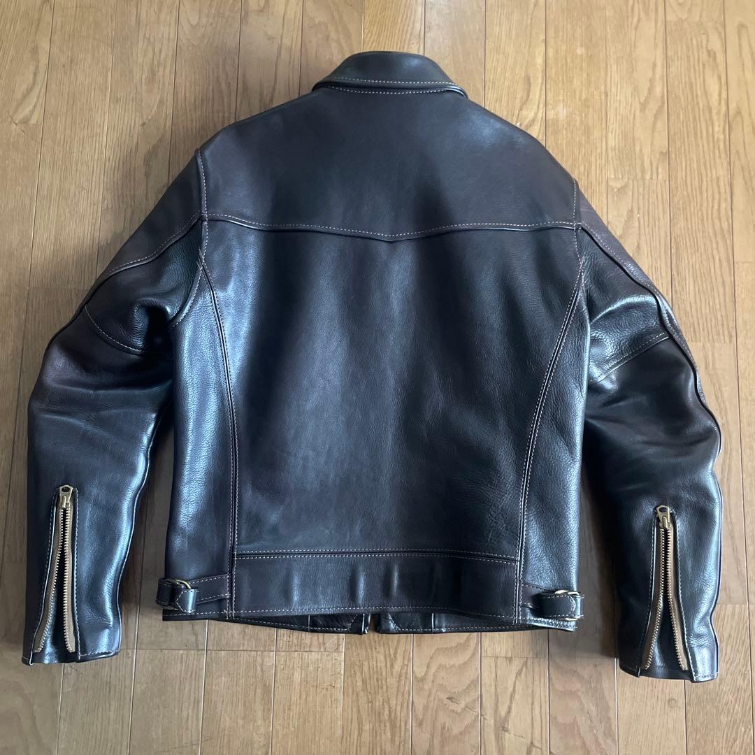 m　 The Flat Head シングルライダースジャケット 38