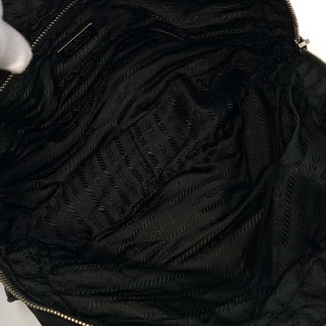 希少✨人気　プラダ ミニボストン ハンド トート 三角ロゴ ナイロン 革 黒