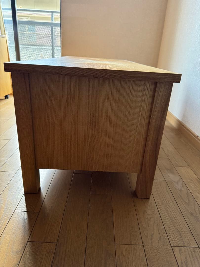 無印良品　AVラックタモ材　ナチュラル。