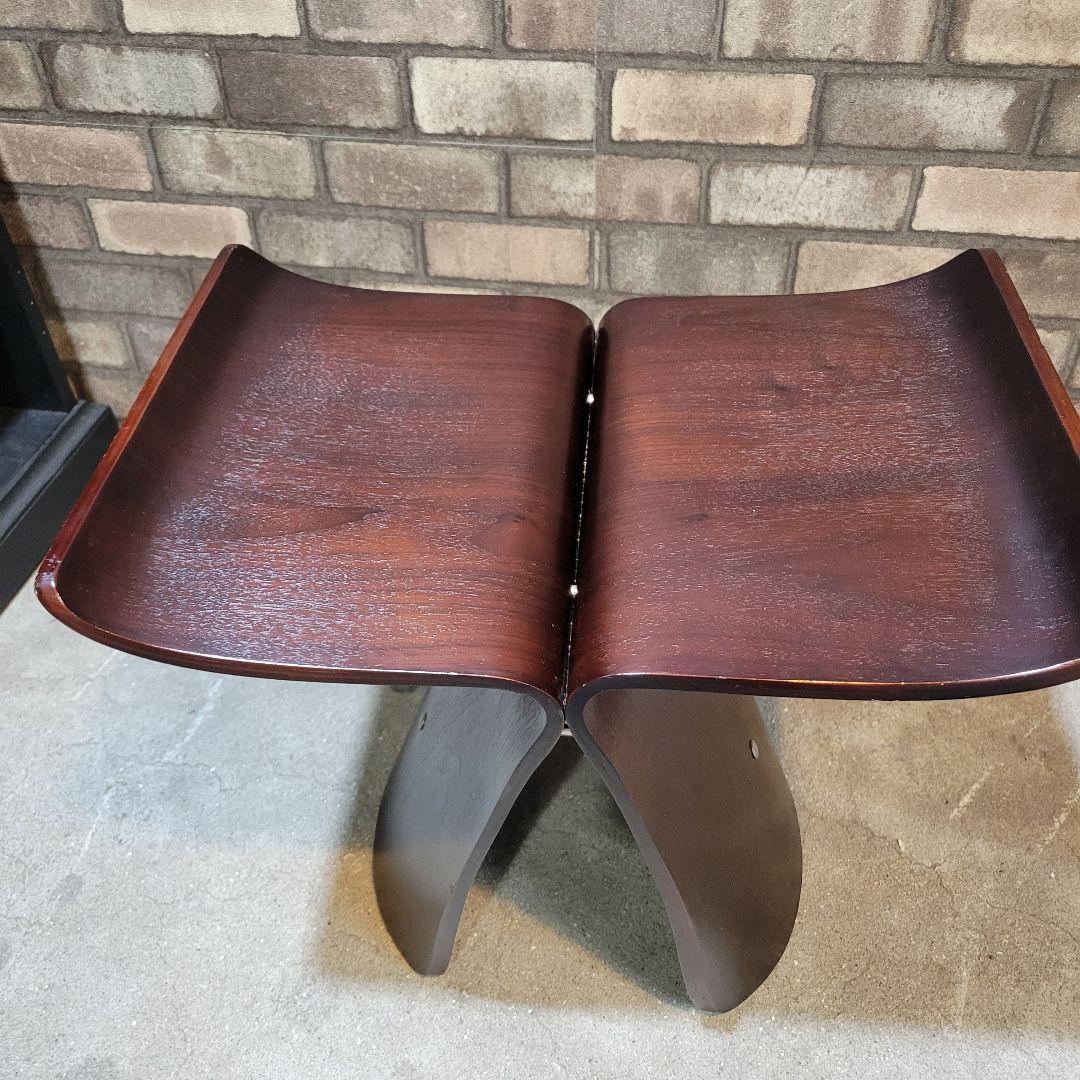 クッション付き　バタフライスツール/柳宗理/ローズウッド