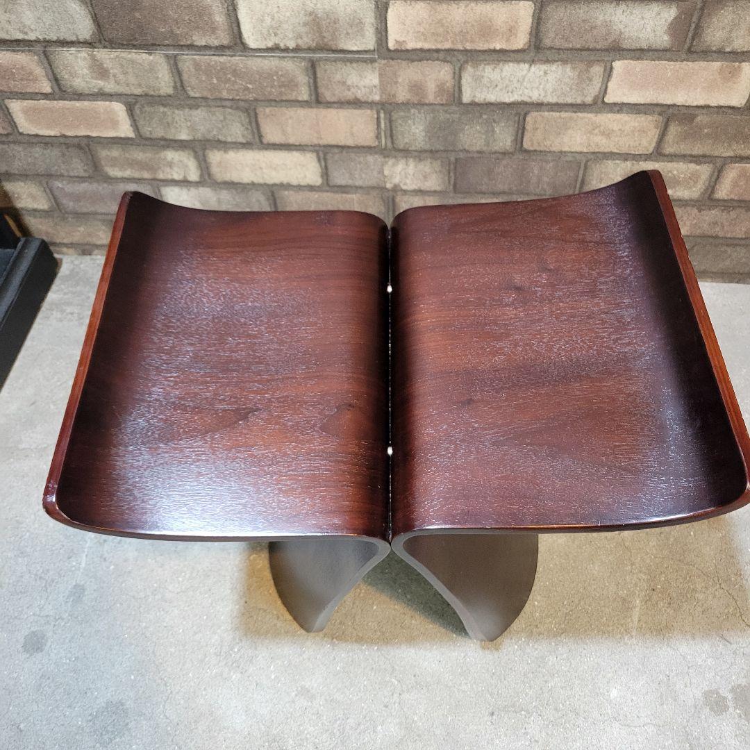 クッション付き　バタフライスツール/柳宗理/ローズウッド