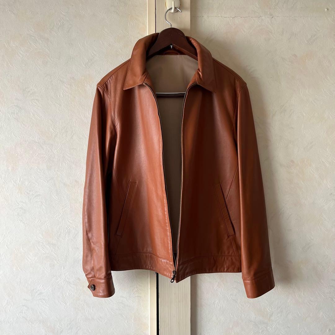 PAUL STUART ポールスチュアート レザージャケット メンズ 48