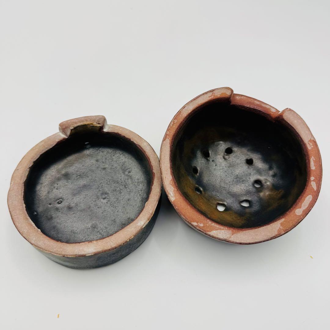 【五雲窯　前田喜代範　九曜紋瓦頭　香炉　共箱】骨董　アンティーク　インテリア