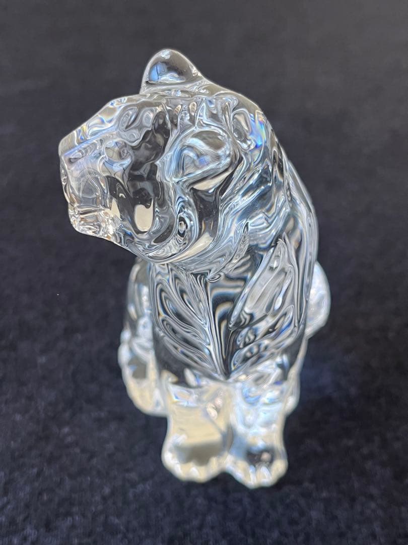 【美品】バカラ　baccarat 干支　虎　置物　ガラス　クリスタル