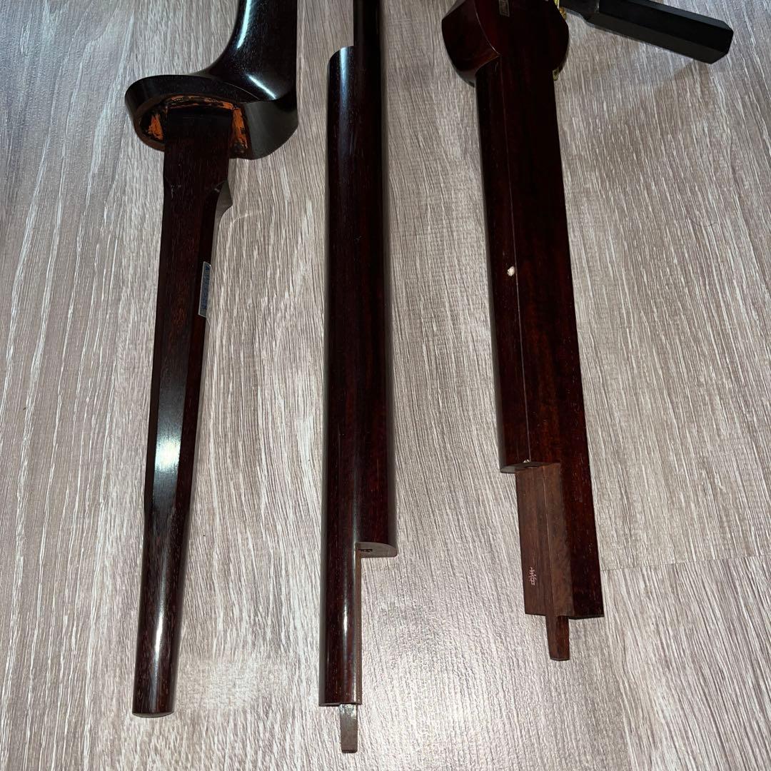 大阪唐木伝統工芸品　紅木　三味線　ケースつき