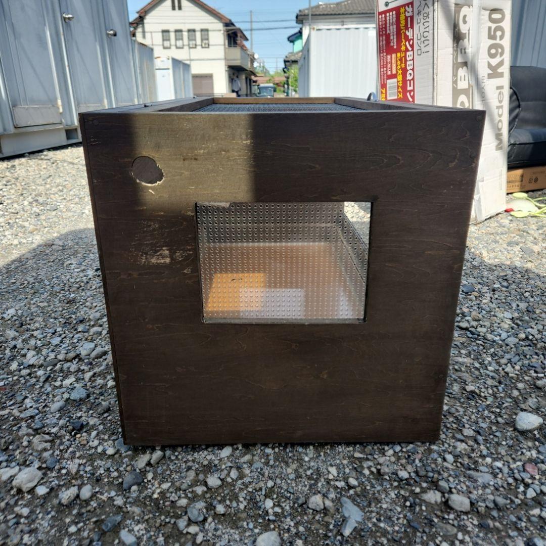 木製 中型 飼育ケージ 通気性メッシュ