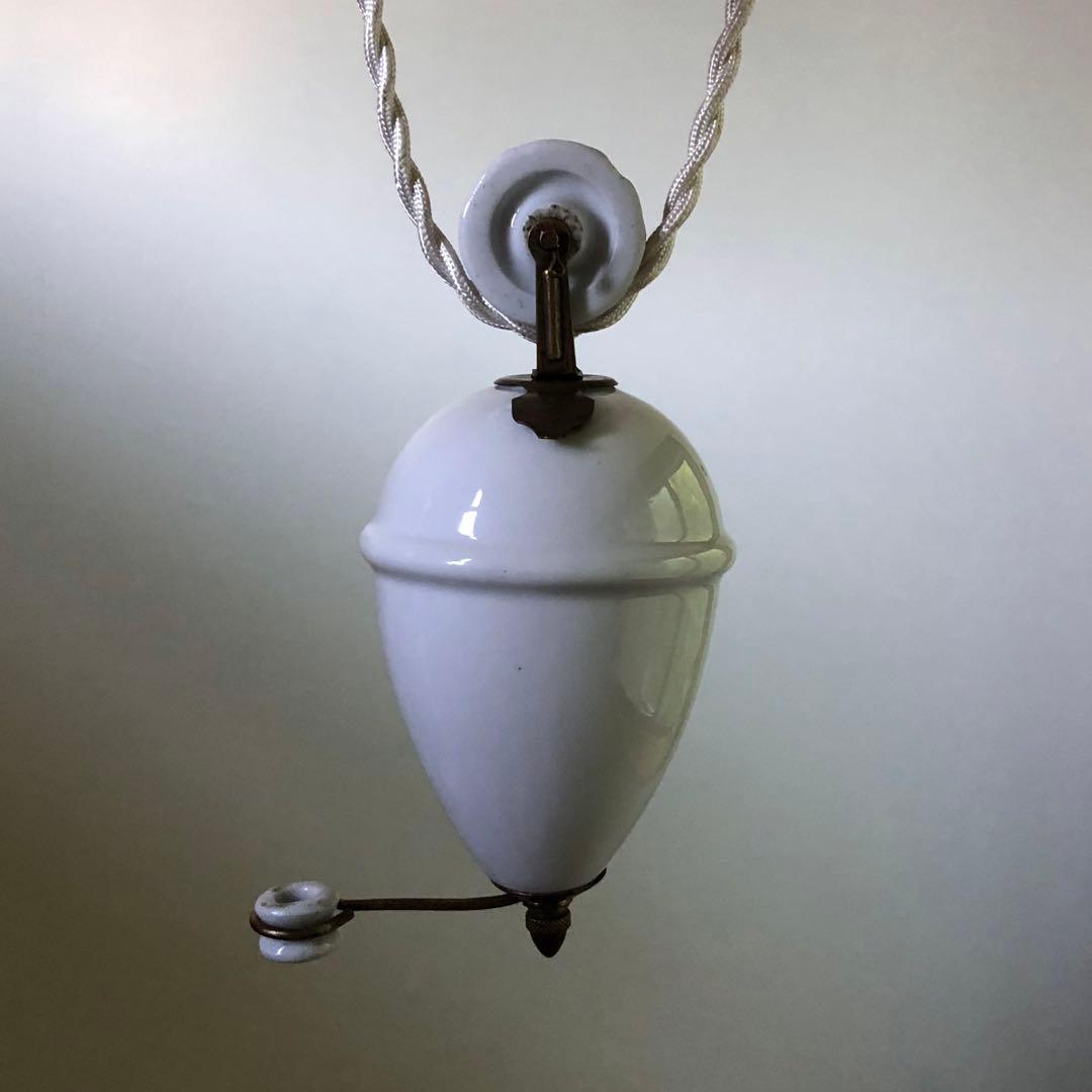 フランスアンティーク滑車ランプ 昇降ペンダントライト 天井照明 古家具 店舗什器