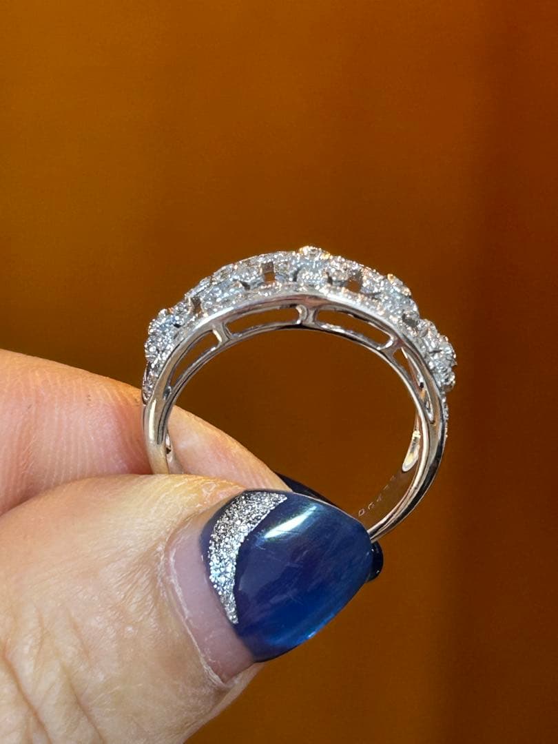 花モチーフ K18 750リング D0.433