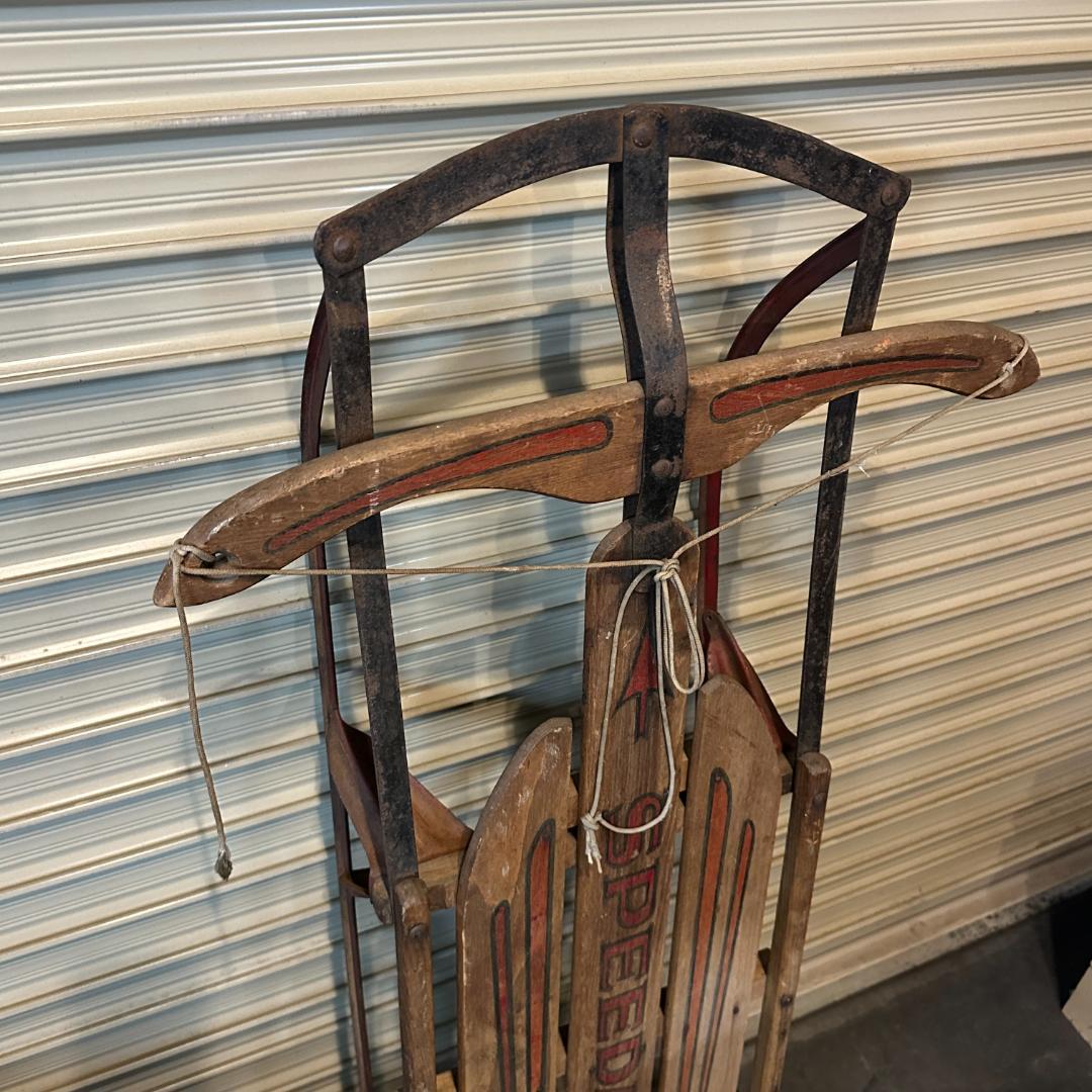 ヴィンテージ 木製 ソリ「SPEEDAWAY」アメリカ製 レトロ 店舗什器