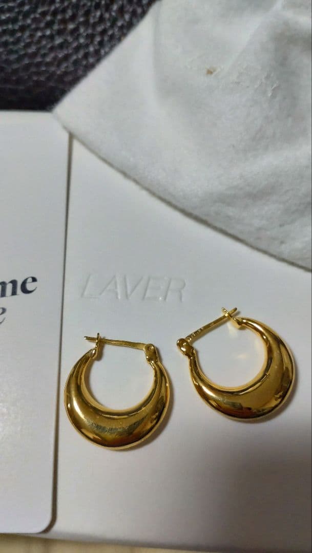 新品ドゥーズィエムクラスで購入，【LAVER/ラバー】MOON ピアス ゴールド