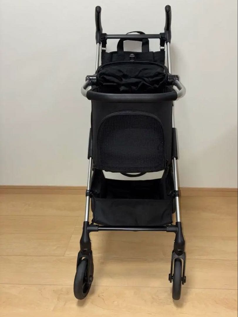 smooca mini ペットカート ブラック カップホルダ付　折り畳み式　美品