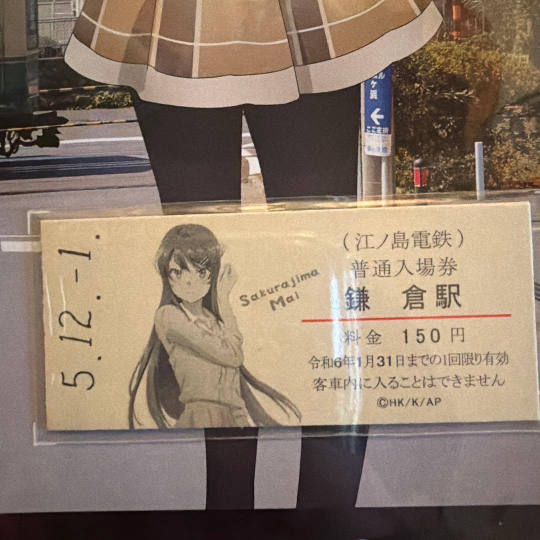 青ブタ 江ノ電 入場券