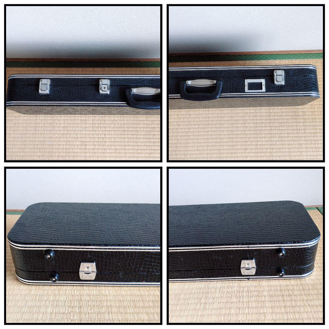 沖縄三線 人工革ヘビ柄 ケース・チューナー付き　ジャンク