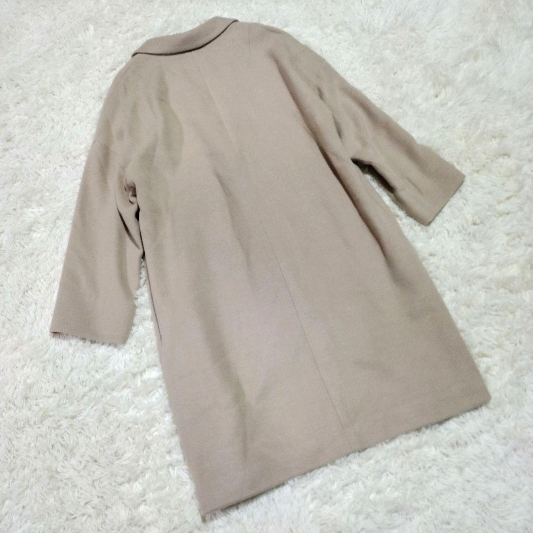 P0267【Leilian】チェスターコート（17号）ベージュ 大きいサイズ