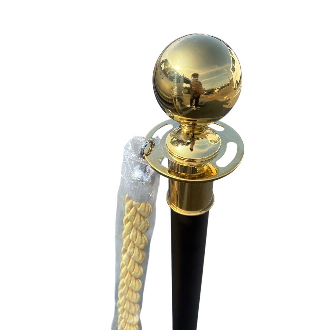 ロープパーテーション ポールベース2台・ロープ付き