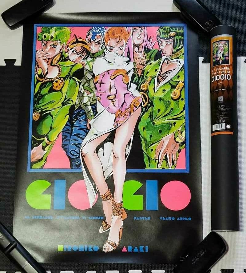 ジョジョ展 5部 B2ポスター 護衛チーム GIOGIO 護チ 荒木飛呂彦