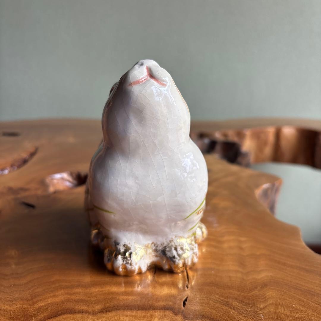 六兵衛窯 兎年 「はな兎」干支置物 清水焼 陶芸 たち吉 共箱