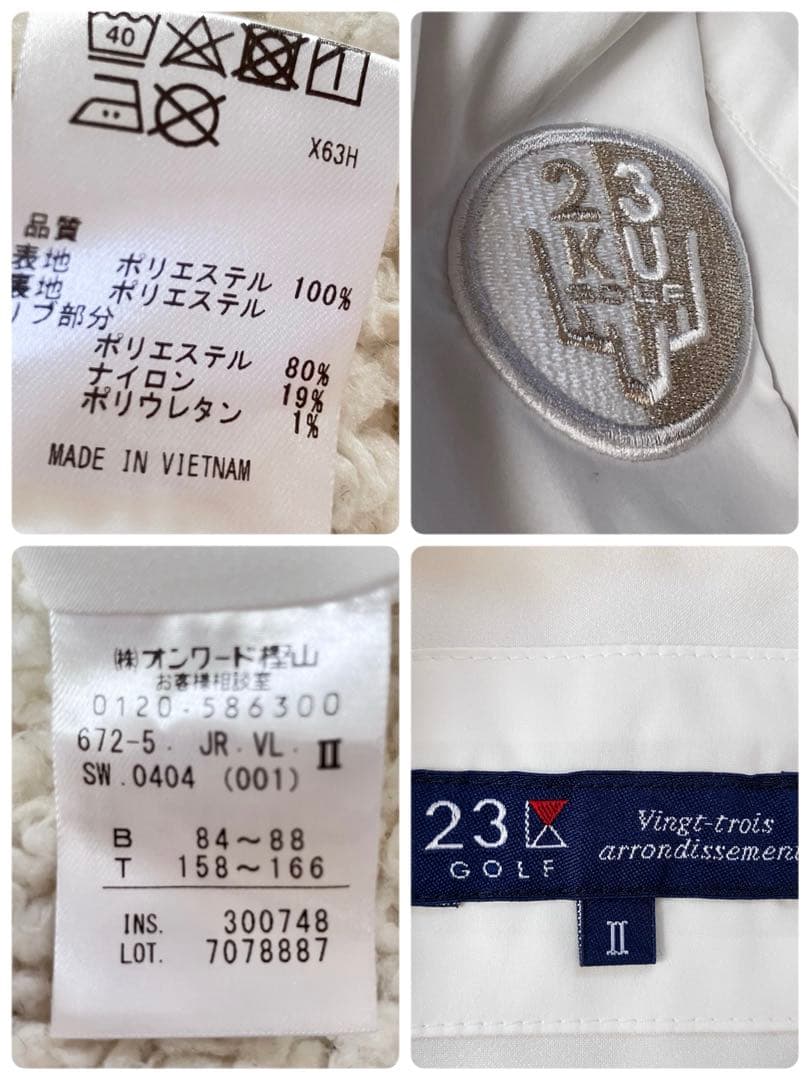 美品 23区GOLF 高機能 【撥水/防風/ストレッチ】ツイン スニードジャック