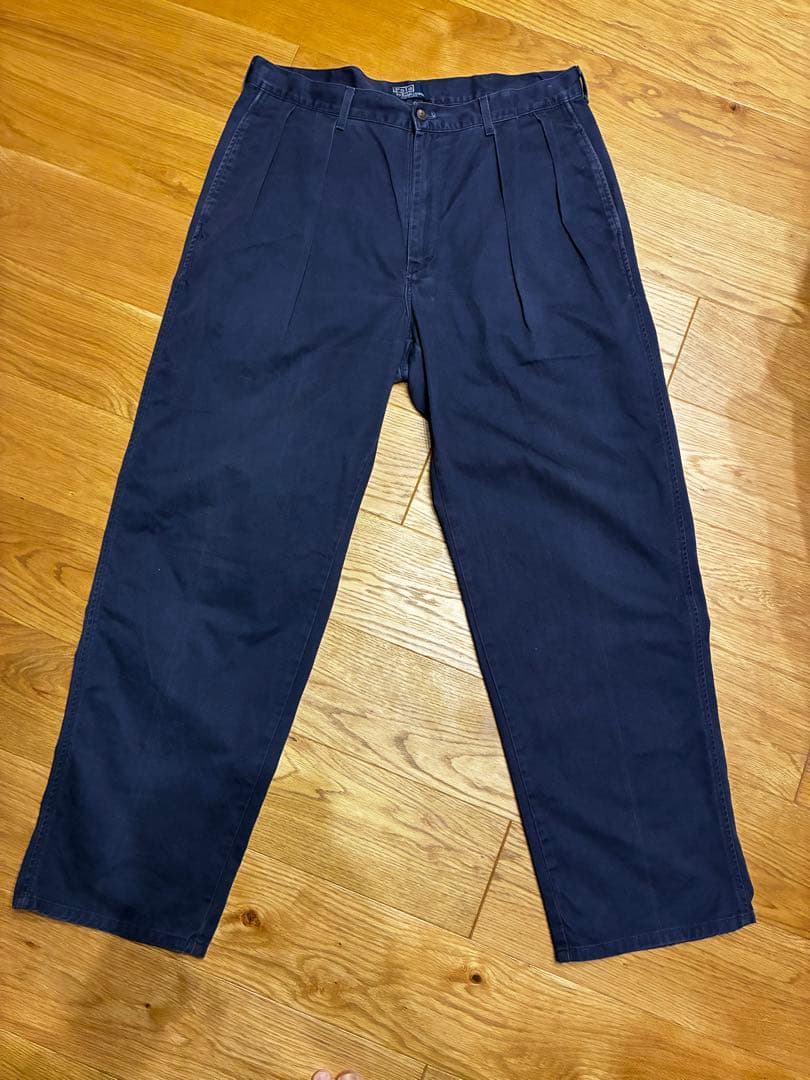 USA製 初期タグ ラルフローレン 90s ポロチノ 2タック polo W36