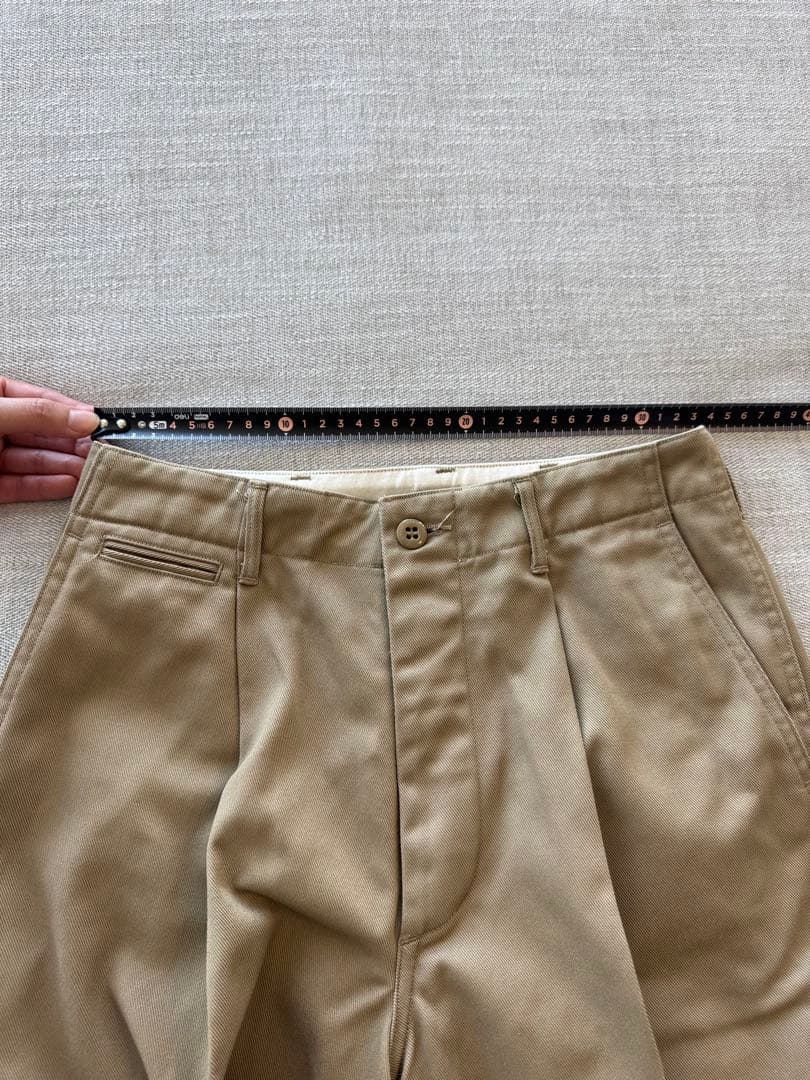 <未使用品>HYKE ベージュ ワイドパンツ サイズ1