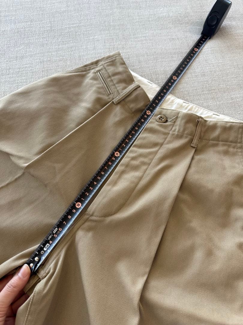 <未使用品>HYKE ベージュ ワイドパンツ サイズ1