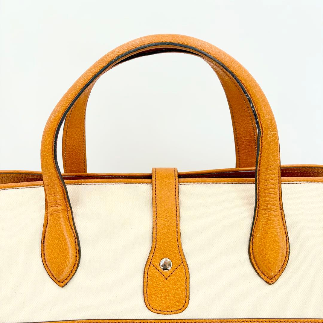 オロビアンコ ガーメントバッグ レザー×キャンバス キャメル スーツキャリー仕様