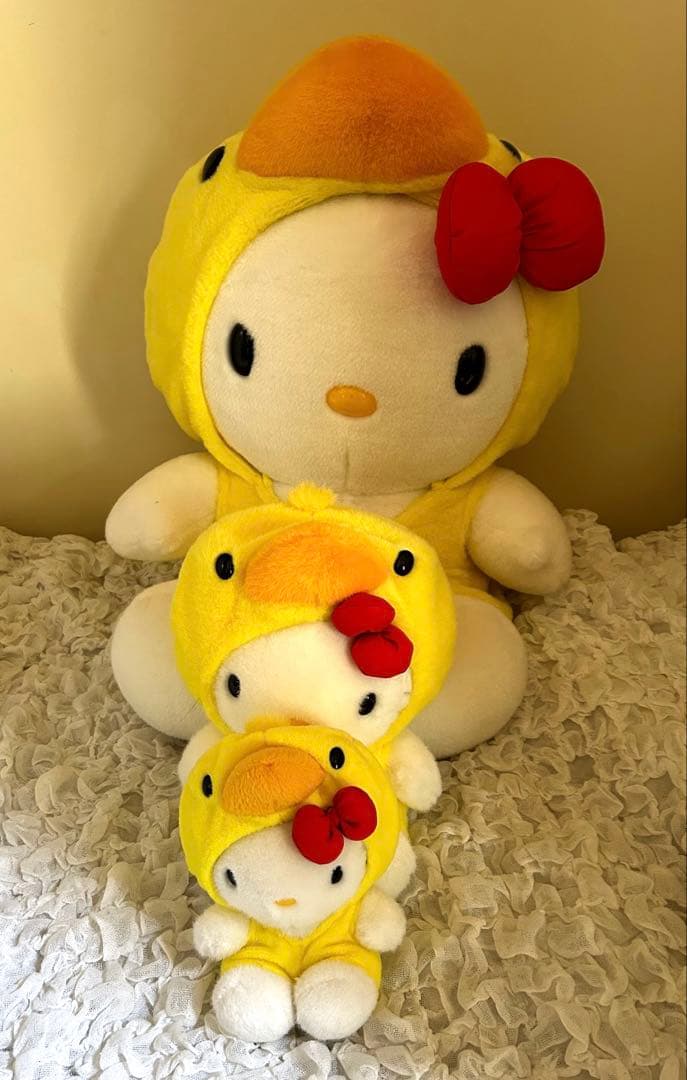 希少 ハローキティ 変身ぬいぐるみ アヒル 3点セット
