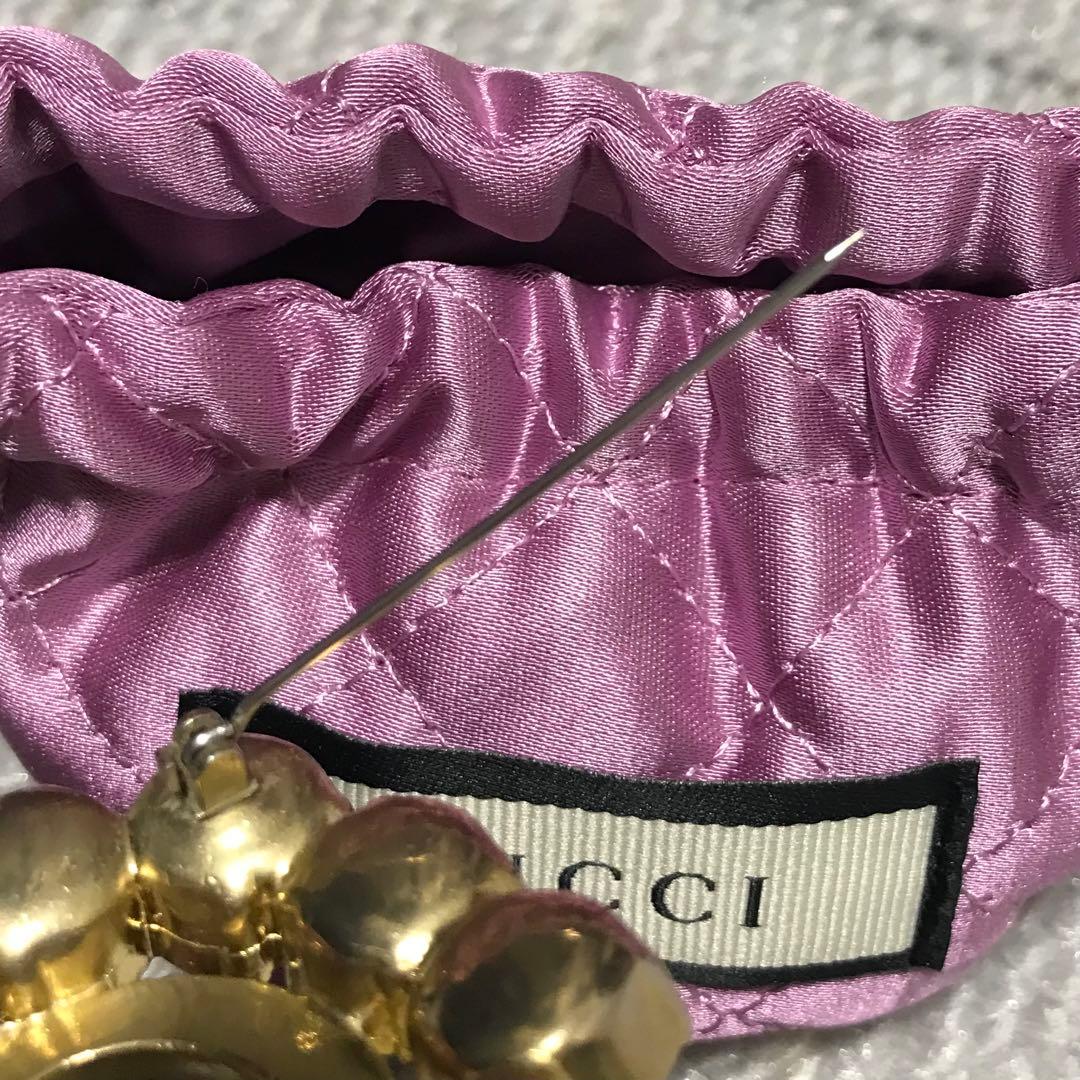 M*N様 グッチ［ブローチ］マーモント　ダブルGG　パール　ゴールド　箱、保存袋