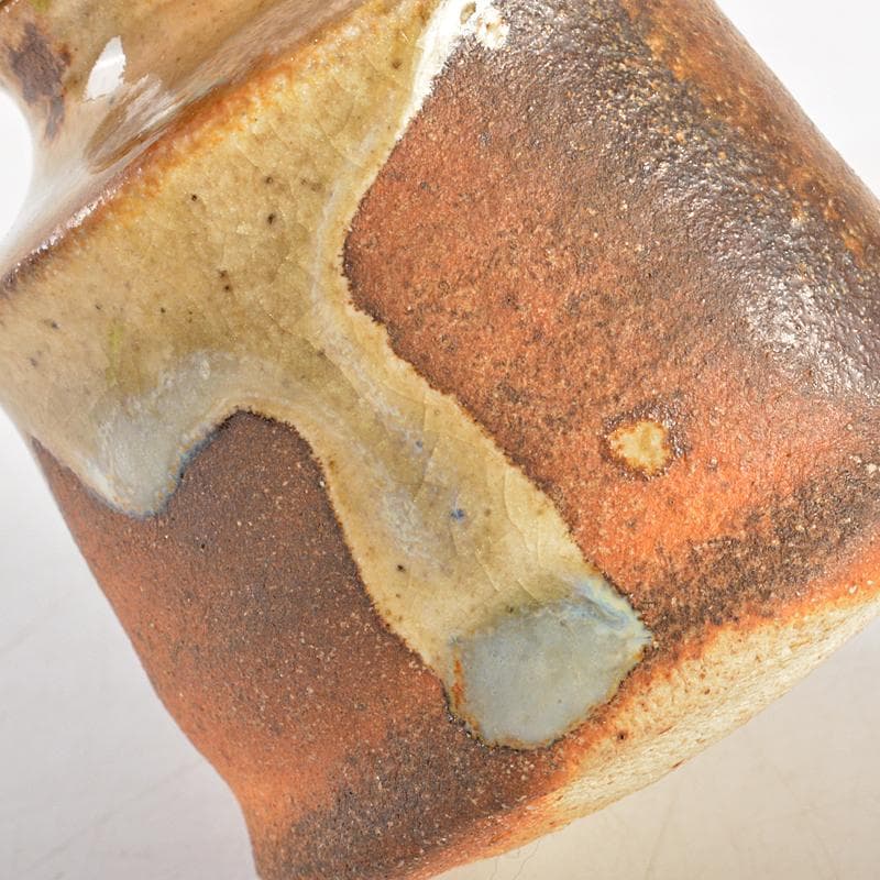 eyeknow74　伊賀西山窯坂本瀧山作茶入古代和更紗仕覆付V　R6732