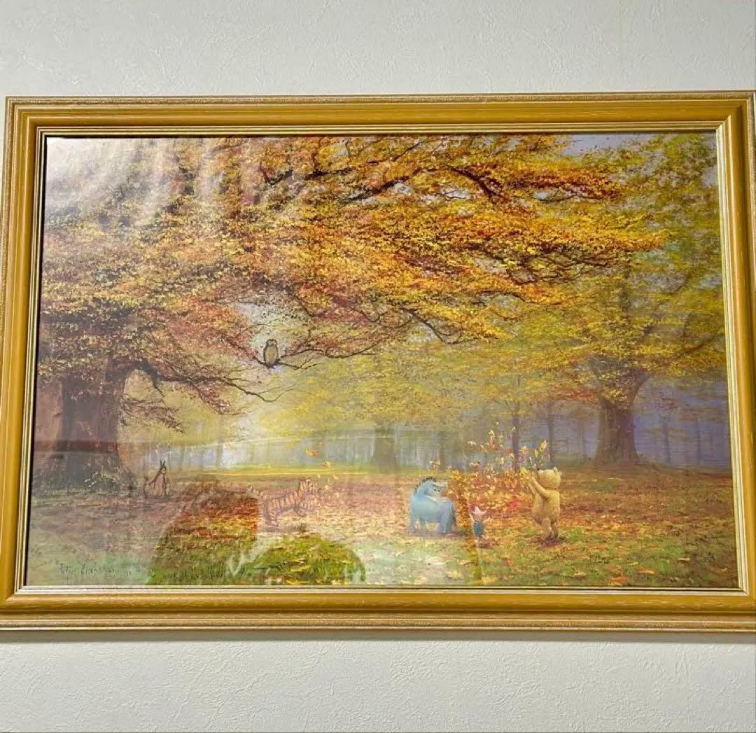 ピーター　エレンショウ　くまのプーさん　紅葉　ディズニー　額付き