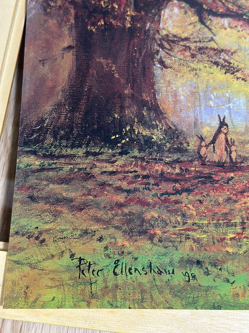 ピーター　エレンショウ　くまのプーさん　紅葉　ディズニー　額付き