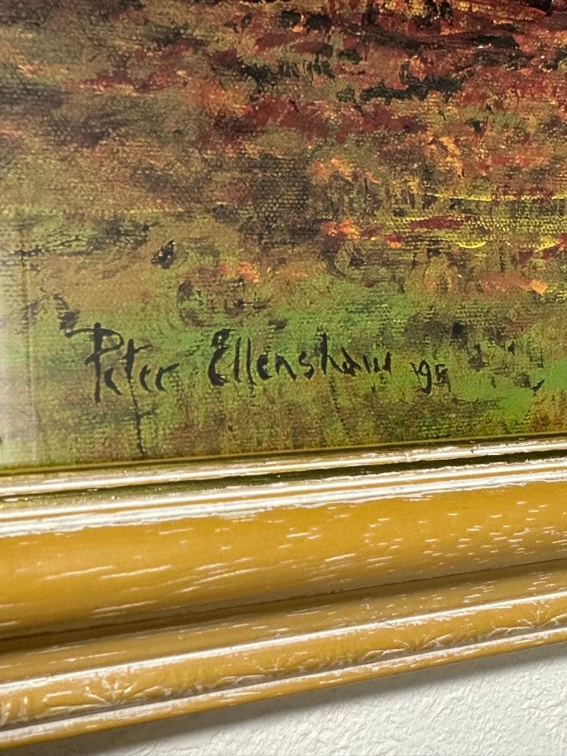 ピーター　エレンショウ　くまのプーさん　紅葉　ディズニー　額付き