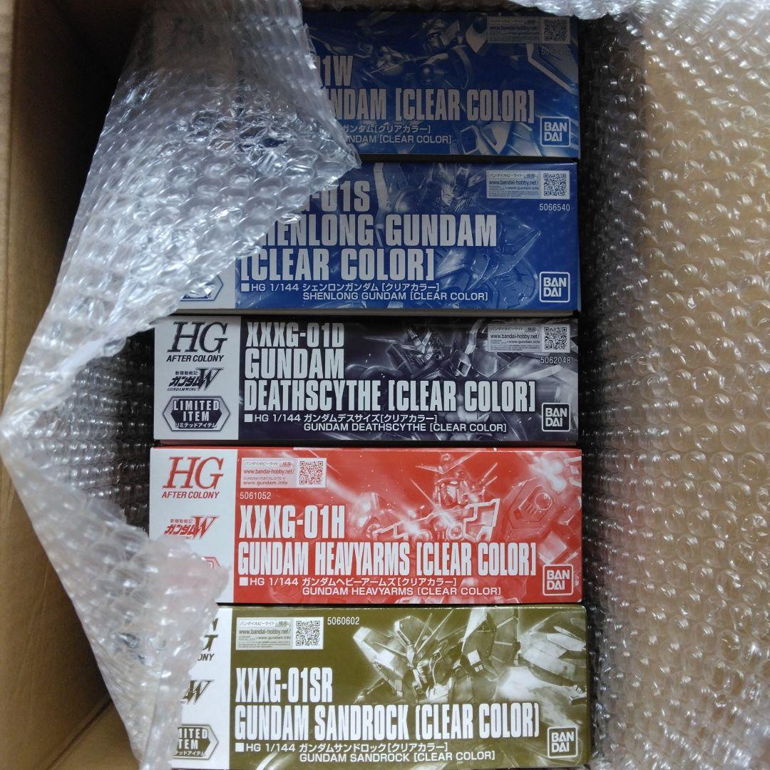HGガンプラまとめ　ガンダムwクリア 5体セット