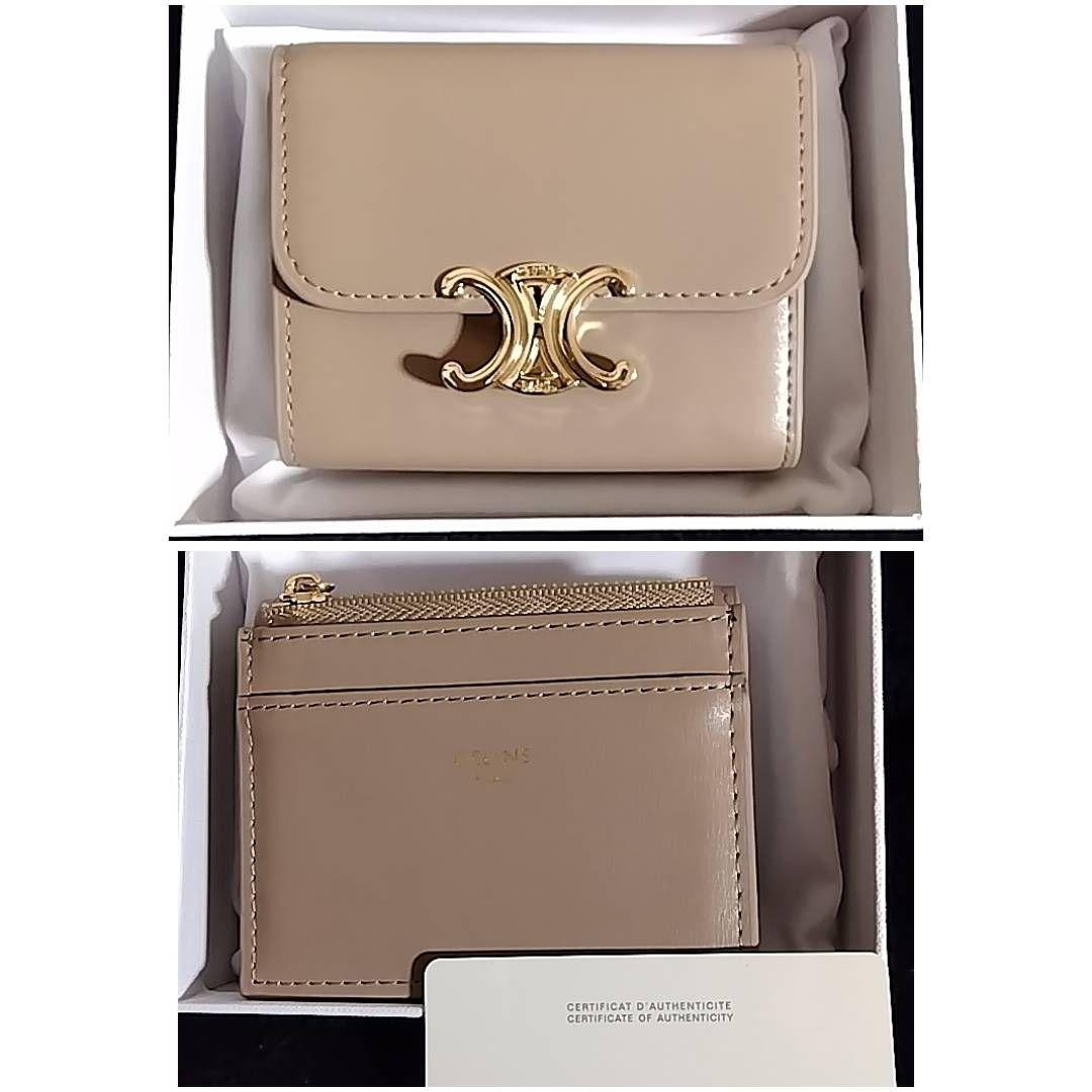 CELINE ベージュ 三つ折り財布　POSAカード　カードケース　並行輸入品