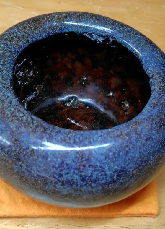 葛明祥製 海鼠釉 小火鉢 茶道具 アンティーク 昭和レトロ 希少 中古