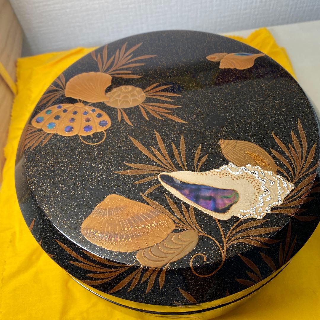 【未使用】輪島塗　喜三誠志　作　茶道　菓子器　食蘢　70万円相当の品