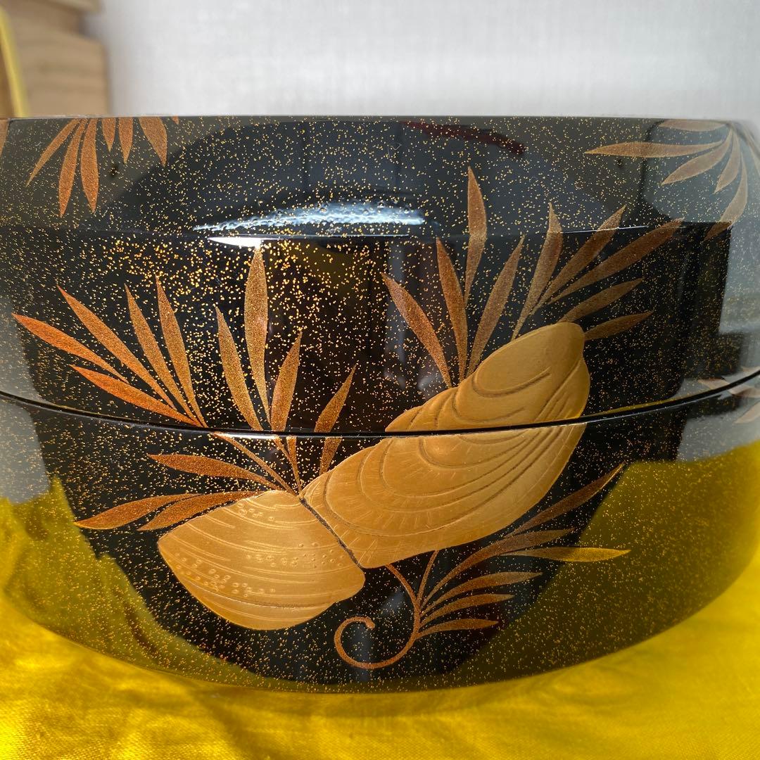 【未使用】輪島塗　喜三誠志　作　茶道　菓子器　食蘢　70万円相当の品