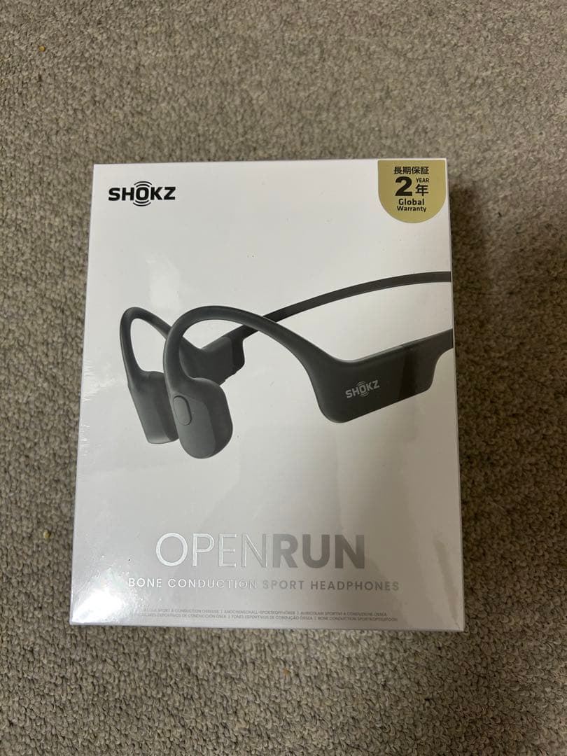 【新品未開封】Shokz OpenRun 骨伝導イヤホン 急速充電・防水対応