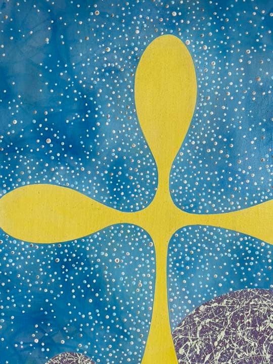 油絵　現代アート　Aoi Kiri no Naka あんどうまさひろ